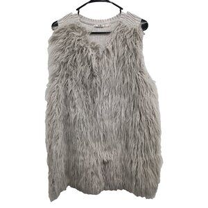OST Womens Vest Size Large Gray Cloud Heat Combo Faux Fur Mob Wife Outdoor NWT
